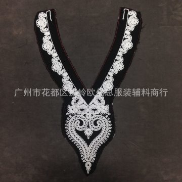 歐億思民族風電腦繡花衣領民族風刺繡領花電腦繡花0001可訂做